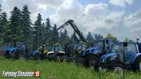 Красивая техника на скриншоте из Farming Simulator 2015