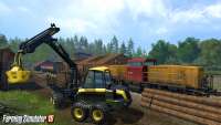 Погрузка древесины из Farming Simulator 2015
