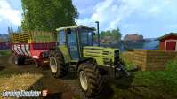 Трактор с прицепом на скриншоте из Farming Simulator 2015