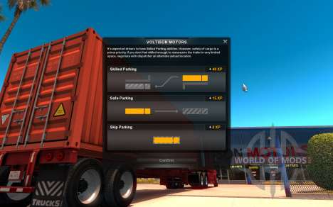 Интерфейс в American Truck Simulator