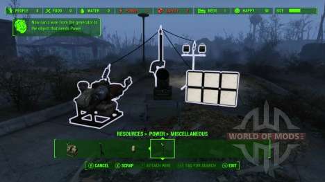 Электричество - основа благополучия при постройке дома в Fallout 4