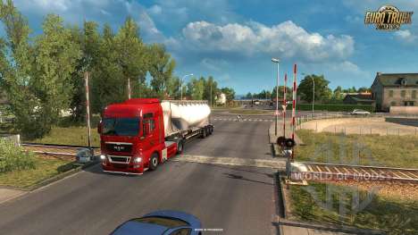 Железнодорожный переезд из обновления Vive La France для Euro Truck Simulator 2
