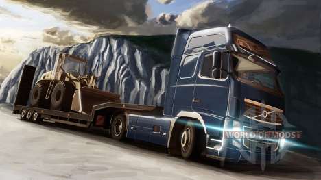 Volvo и бульдозер в Euro Truck Simulator 2