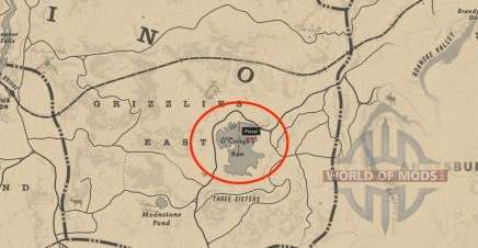 Карта сокровищ Red Dead Redemption 2