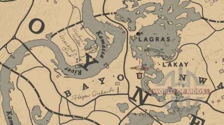 Карта местонахождения легендарного аллигатора