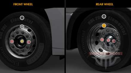 Улучшенная кастомизация колёс для Euro Truck Simulator 2
