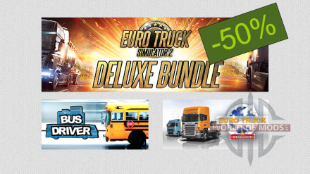 50% cкидка на Euro Truck Simulator 2 - Deluxe Bundle