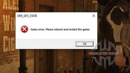 Red Dead Redemption 2 вылетает с ошибкой err gfx state