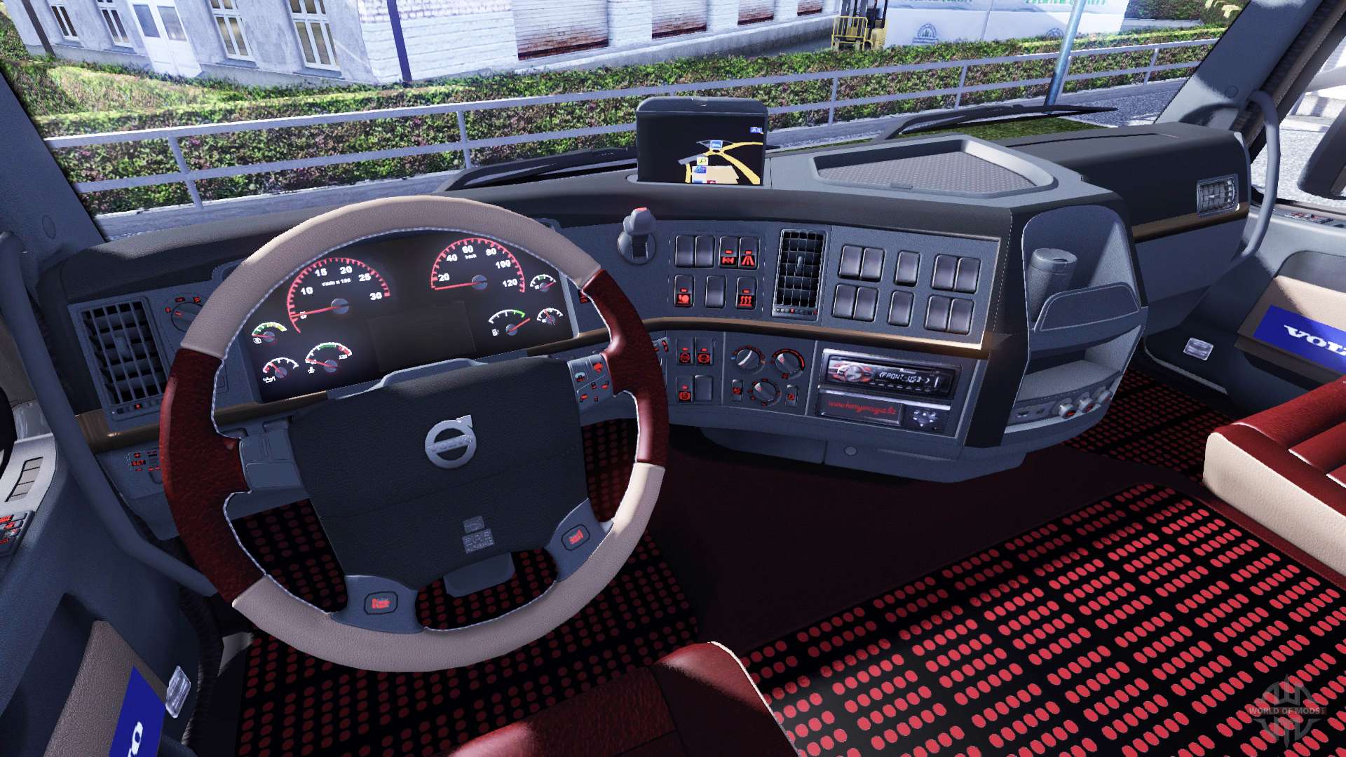интерьер для volvo euro truck simulator 2